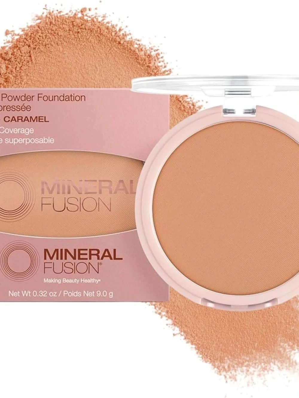 Mineral Fusion Pressed Powder Foundation - Black and White Packaging COLOR DEEP1
